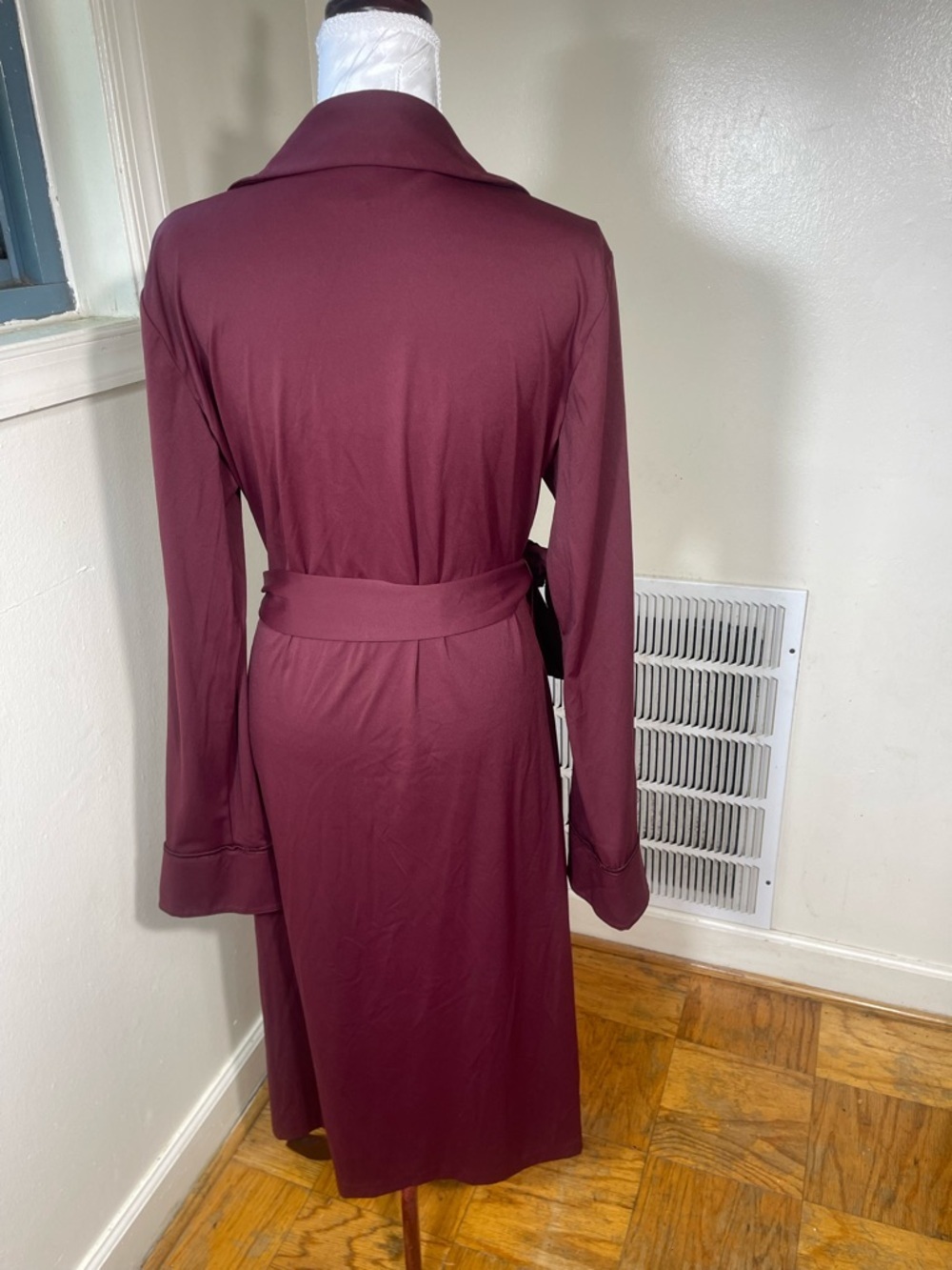 Alex Marie Long Sleeve  v-neck Wine Red Midi wedding quest Wrap Dress size 14 - Picture 4 of 6